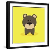 Cute Cartoon Bear-Nestor David Ramos Diaz-Framed Art Print