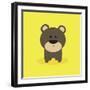 Cute Cartoon Bear-Nestor David Ramos Diaz-Framed Art Print