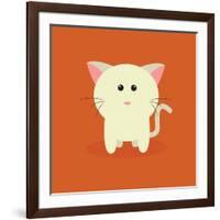 Cute Cartoon Cat-Nestor David Ramos Diaz-Framed Art Print