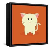 Cute Cartoon Cat-Nestor David Ramos Diaz-Framed Stretched Canvas