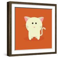 Cute Cartoon Cat-Nestor David Ramos Diaz-Framed Art Print