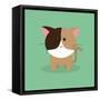 Cute Cartoon Cat-Nestor David Ramos Diaz-Framed Stretched Canvas