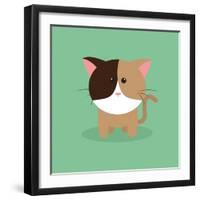 Cute Cartoon Cat-Nestor David Ramos Diaz-Framed Art Print