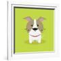 Cute Cartoon Dog-Nestor David Ramos Diaz-Framed Art Print