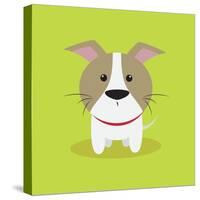 Cute Cartoon Dog-Nestor David Ramos Diaz-Stretched Canvas