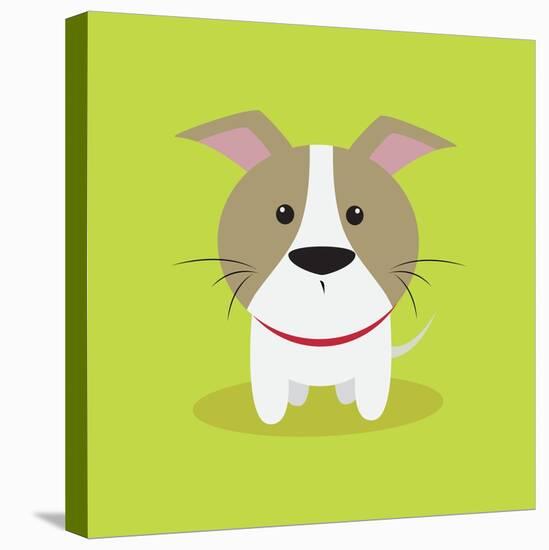 Cute Cartoon Dog-Nestor David Ramos Diaz-Stretched Canvas