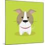 Cute Cartoon Dog-Nestor David Ramos Diaz-Mounted Art Print