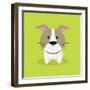 Cute Cartoon Dog-Nestor David Ramos Diaz-Framed Art Print