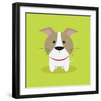 Cute Cartoon Dog-Nestor David Ramos Diaz-Framed Art Print