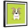 Cute Cartoon Dog-Nestor David Ramos Diaz-Framed Art Print