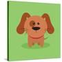 Cute Cartoon Dog-Nestor David Ramos Diaz-Stretched Canvas