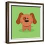 Cute Cartoon Dog-Nestor David Ramos Diaz-Framed Art Print