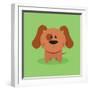 Cute Cartoon Dog-Nestor David Ramos Diaz-Framed Art Print