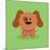 Cute Cartoon Dog-Nestor David Ramos Diaz-Mounted Art Print