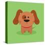 Cute Cartoon Dog-Nestor David Ramos Diaz-Stretched Canvas