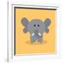 Cute Cartoon Elephant-Nestor David Ramos Diaz-Framed Art Print