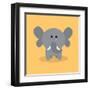 Cute Cartoon Elephant-Nestor David Ramos Diaz-Framed Art Print