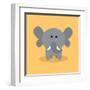 Cute Cartoon Elephant-Nestor David Ramos Diaz-Framed Art Print