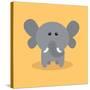 Cute Cartoon Elephant-Nestor David Ramos Diaz-Stretched Canvas