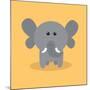 Cute Cartoon Elephant-Nestor David Ramos Diaz-Mounted Giclee Print