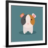 Cute Cartoon Hamster-Nestor David Ramos Diaz-Framed Art Print