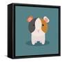 Cute Cartoon Hamster-Nestor David Ramos Diaz-Framed Stretched Canvas