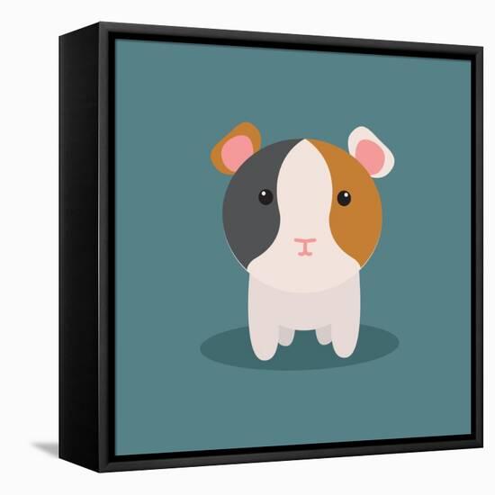 Cute Cartoon Hamster-Nestor David Ramos Diaz-Framed Stretched Canvas