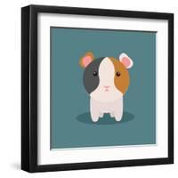 Cute Cartoon Hamster-Nestor David Ramos Diaz-Framed Art Print