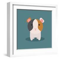 Cute Cartoon Hamster-Nestor David Ramos Diaz-Framed Art Print