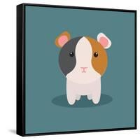 Cute Cartoon Hamster-Nestor David Ramos Diaz-Framed Stretched Canvas