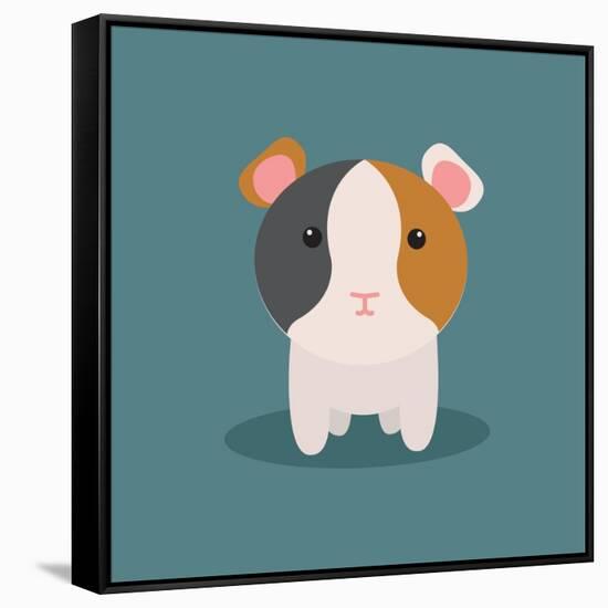 Cute Cartoon Hamster-Nestor David Ramos Diaz-Framed Stretched Canvas