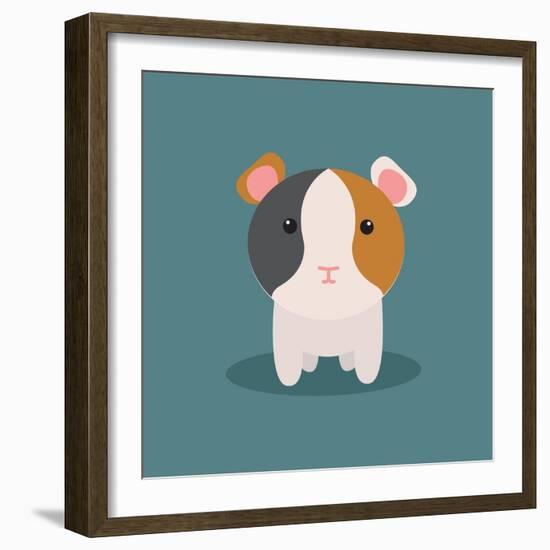 Cute Cartoon Hamster-Nestor David Ramos Diaz-Framed Art Print