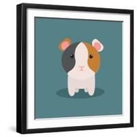 Cute Cartoon Hamster-Nestor David Ramos Diaz-Framed Art Print