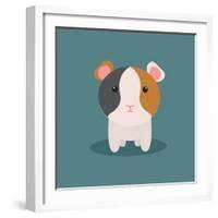 Cute Cartoon Hamster-Nestor David Ramos Diaz-Framed Art Print