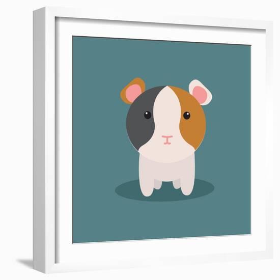 Cute Cartoon Hamster-Nestor David Ramos Diaz-Framed Art Print