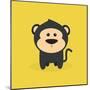Cute Cartoon Monkey-Nestor David Ramos Diaz-Mounted Premium Giclee Print