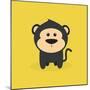 Cute Cartoon Monkey-Nestor David Ramos Diaz-Mounted Art Print