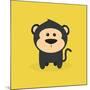 Cute Cartoon Monkey-Nestor David Ramos Diaz-Mounted Art Print