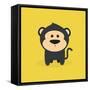 Cute Cartoon Monkey-Nestor David Ramos Diaz-Framed Stretched Canvas