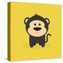 Cute Cartoon Monkey-Nestor David Ramos Diaz-Stretched Canvas