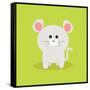 Cute Cartoon Mouse-Nestor David Ramos Diaz-Framed Stretched Canvas