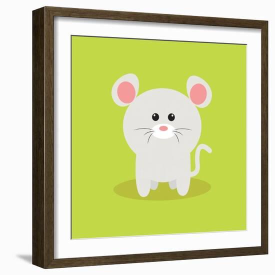 Cute Cartoon Mouse-Nestor David Ramos Diaz-Framed Art Print