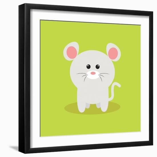 Cute Cartoon Mouse-Nestor David Ramos Diaz-Framed Art Print