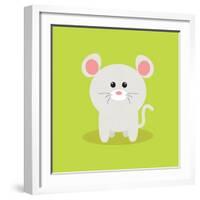 Cute Cartoon Mouse-Nestor David Ramos Diaz-Framed Art Print