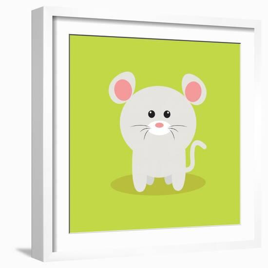 Cute Cartoon Mouse-Nestor David Ramos Diaz-Framed Art Print