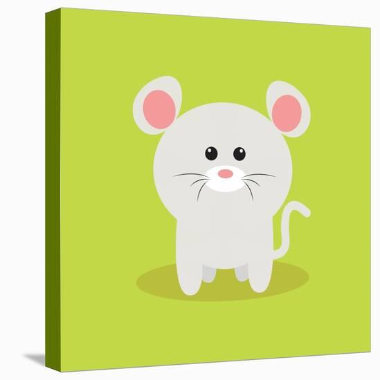 Cute Cartoon Mouse-Nestor David Ramos Diaz-Stretched Canvas