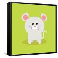 Cute Cartoon Mouse-Nestor David Ramos Diaz-Framed Stretched Canvas