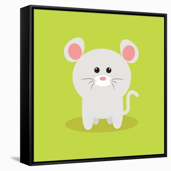 Cute Cartoon Mouse-Nestor David Ramos Diaz-Framed Stretched Canvas