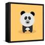 Cute Cartoon Panda-Nestor David Ramos Diaz-Framed Stretched Canvas