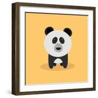 Cute Cartoon Panda-Nestor David Ramos Diaz-Framed Art Print